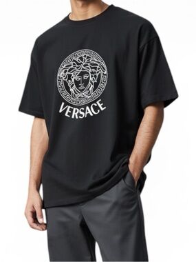 Aesthetic Trending Men’s Greek Short Sleeve Black Luxury Shirt